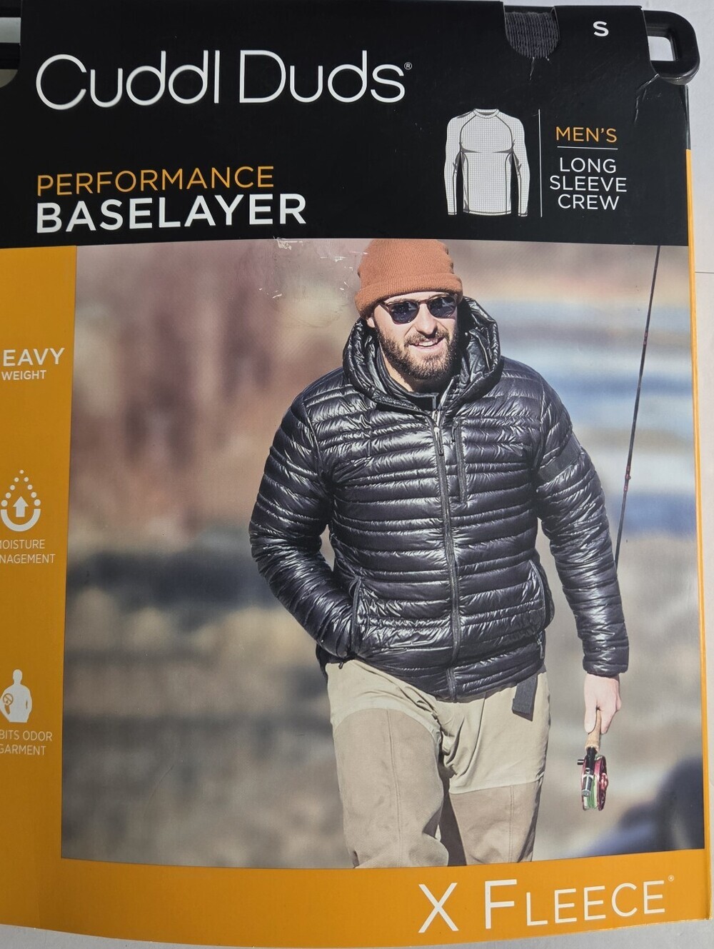 Men's Cuddl Duds Fleece Performance Base Layer Crew Top.